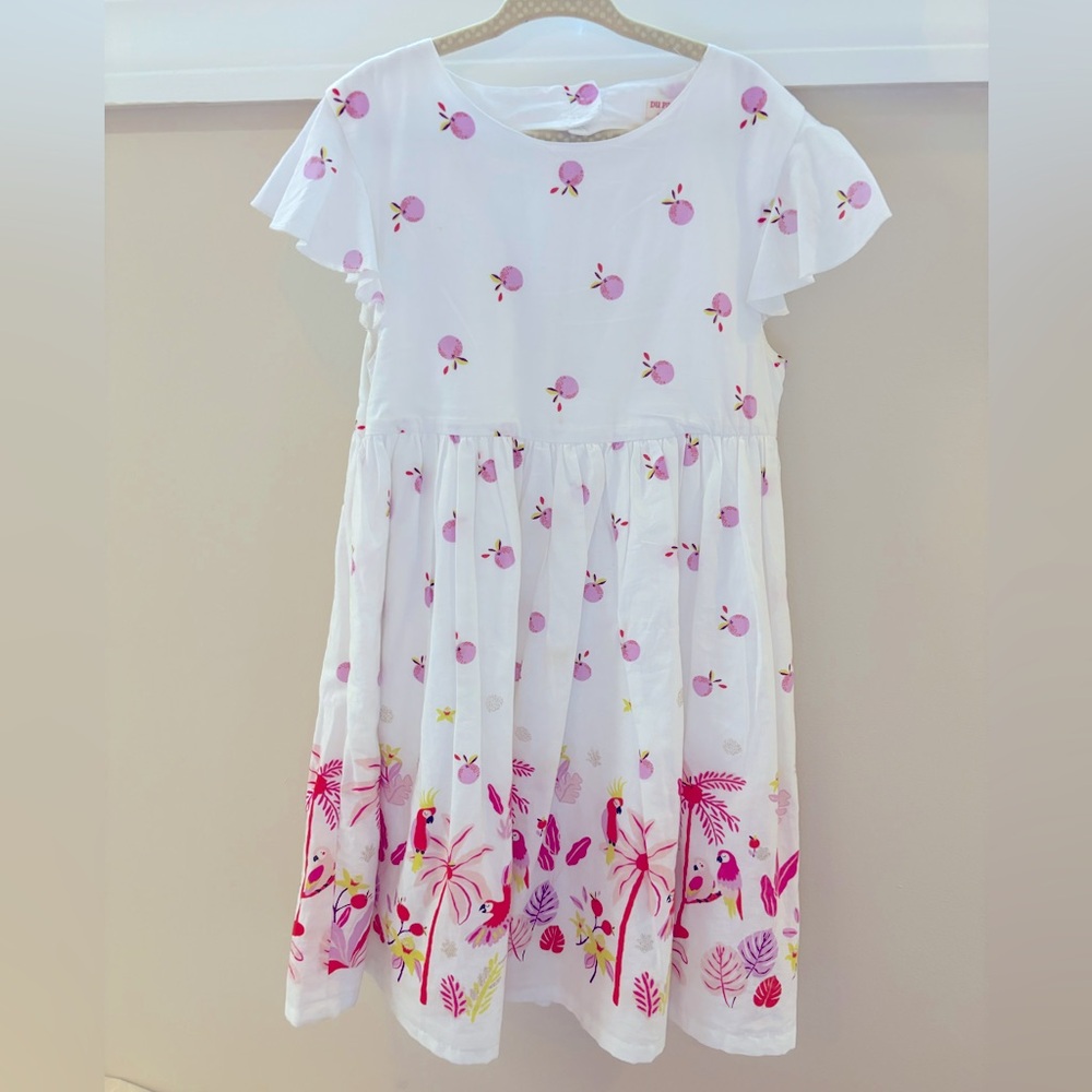 French brand Du Pareil au meme white cotton dress.